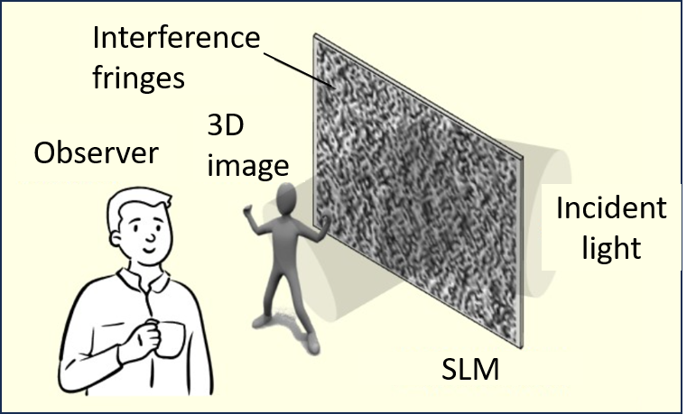 Image view of holographic display